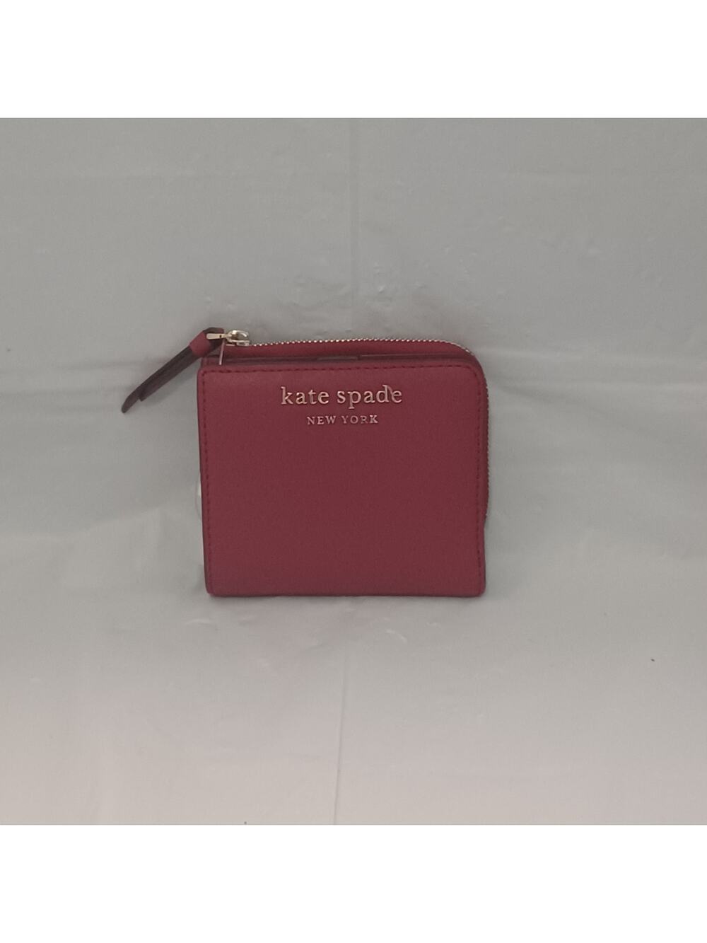 Kate Spade Devin Small Saffiano Leather Slim Bifold Wallet S338 Pink Berry NWT